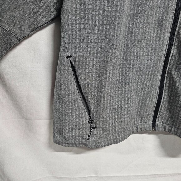 The North Face Tekware Grid Hoodie Men Size L Gray Full Zip - Picture 9 of 16